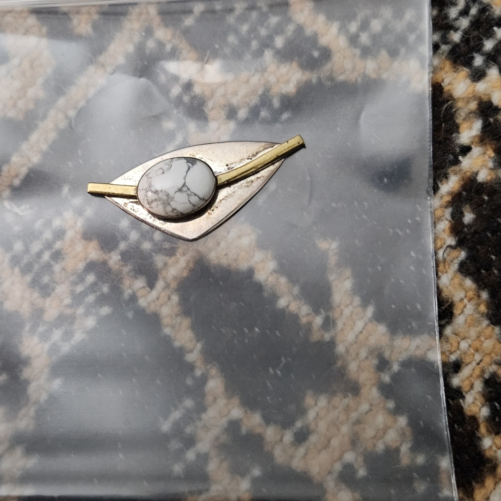 Sterling silver white buffalo pendant
